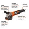 Código: 100902 Esmeriladora angular 4-1/2', 1100W, TRUPER PRO ESMA-45110