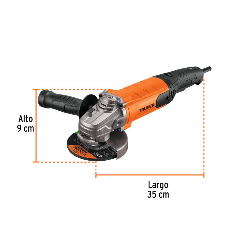 ESMA-45110FC2.jpg Código: 100902 Esmeriladora angular 4-1/2', 1100W, TRUPER PRO ESMA-45110