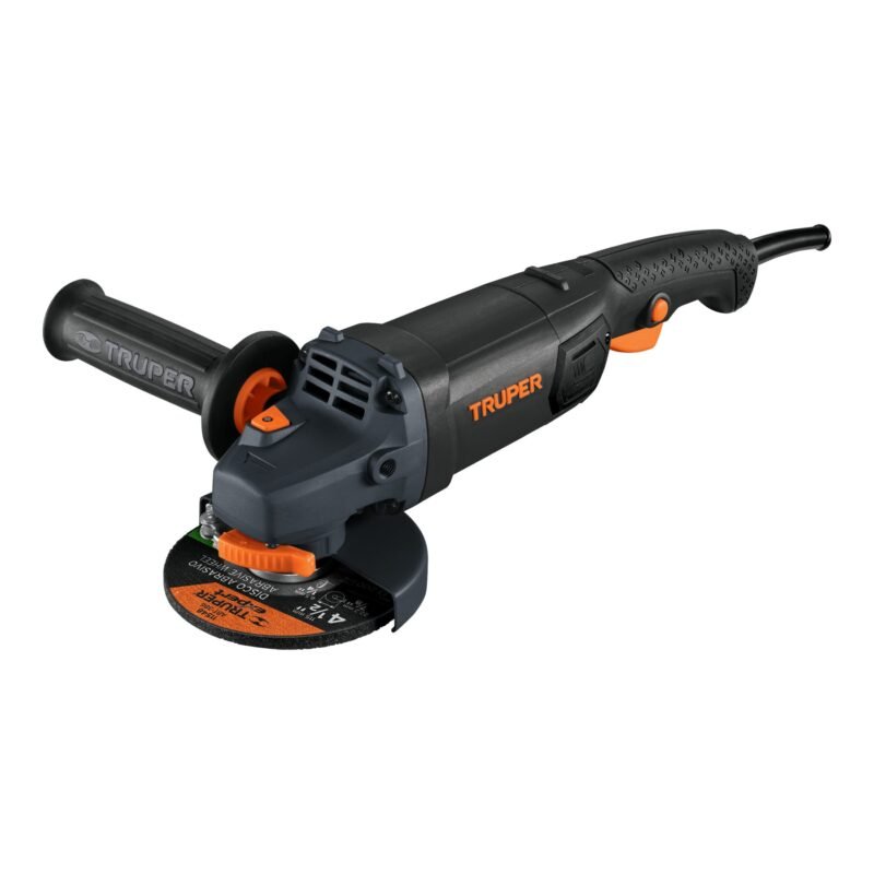 ESMA-4512N.jpg Código: 12873 Esmeriladora angular 4-1/2', 1250W, TRUPER INDUSTRIAL ESMA-4512N