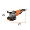 Código: 14012 Esmeriladora angular 7', 2200W, TRUPER PRO ESMA-7A3