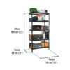 Código: 29023 Estante metálico 5 repisas MDP cap. 60 Kg,180x45x90, PRETUL ESME-601