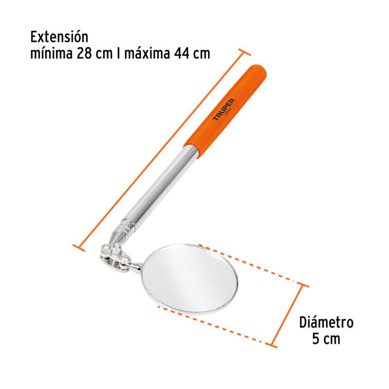 ESP-TELFC2.jpg Código: 14544 Espejo circular telescópico de inspección, 5 cm, Truper ESP-TEL