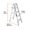 Código: 10445 Escalera de tijera 100% aluminio tipo ll 4 peldaños, Truper ESTA-24