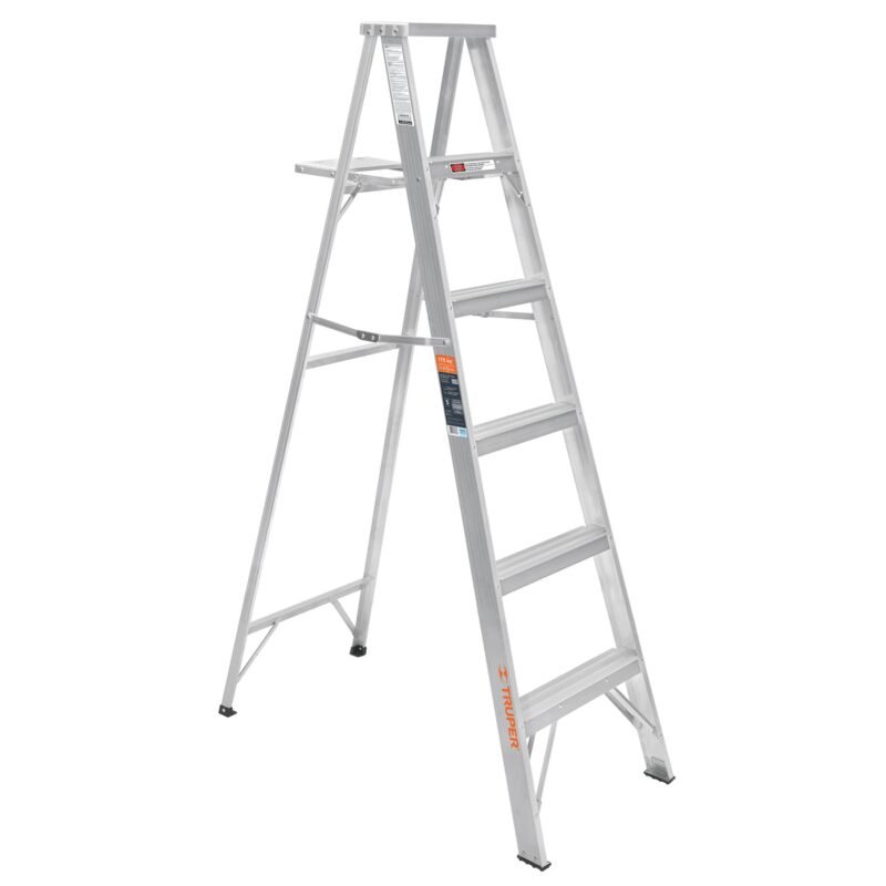 Código: 10450 Escalera de tijera 100% aluminio tipo ll 5 peldaños, Truper ESTA-25