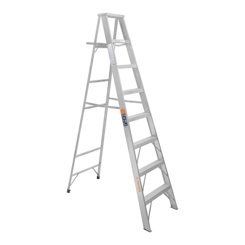 Código: 10460 Escalera de tijera 100% aluminio tipo ll 7 peldaños, Truper ESTA-27