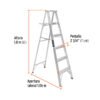 Código: 10439 Escalera de tijera 100% aluminio tipo lll 5 peldaños, Truper ESTA-35