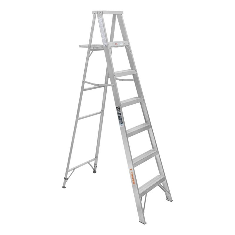 ESTA-36.jpg Código: 10442 Escalera de tijera 100% aluminio tipo lll 6 peldaños, Truper ESTA-36