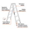 Código: 10495 Escalera de tijera doble, tipo ll, 4 escalones, Truper ESTD-24