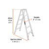 Código: 10495 Escalera de tijera doble, tipo ll, 4 escalones, Truper ESTD-24