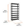 Código: 58001 Estante metálico 8 repisas capacidad 80 Kg,180x30x85, TRUPER ESTM-830