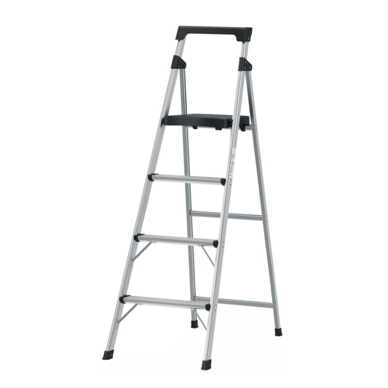 ESTU-4A.jpg Código: 16765 Escalera tubular plegable, 4 peldaños, aluminio, Truper ESTU-4A
