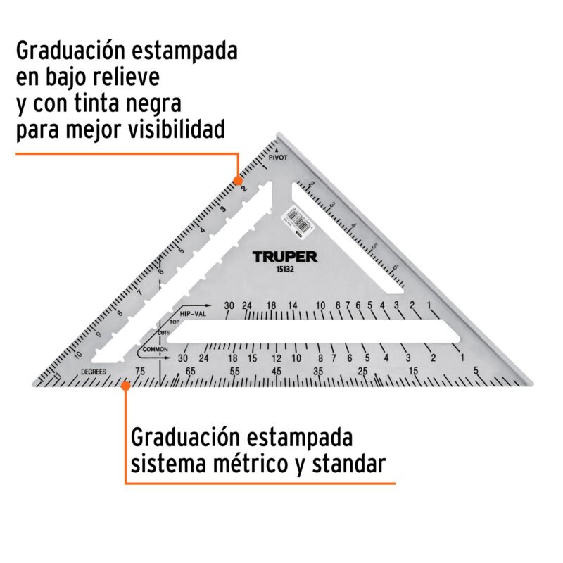 ET-12AFC1.jpg Código: 15132 Escuadra 12' de aluminio para muros de yeso, Truper ET-12A