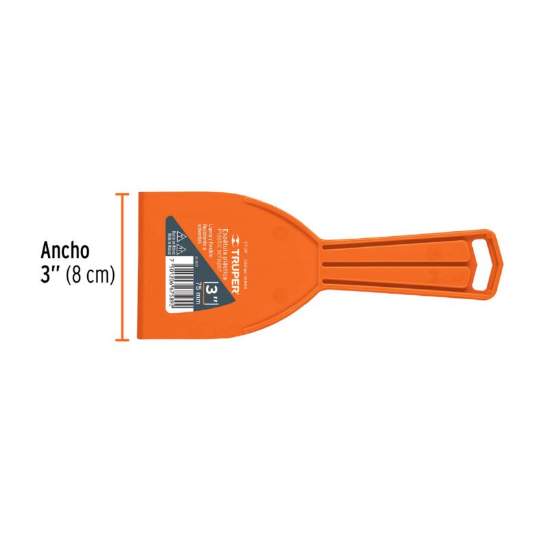ET-3PFC2.jpg Código: 14444 Espátula plástica de 3', Truper ET-3P