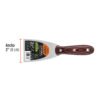 Código: 101083 Espátula 3' acero inoxidable con mango de madera, Expert ET-3XM