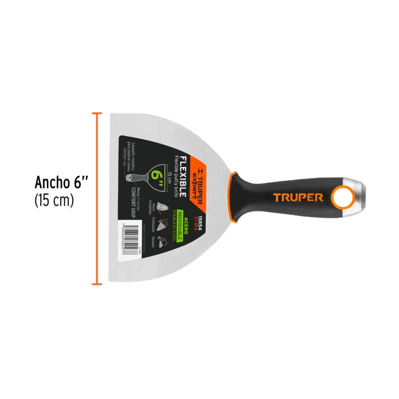 ET-6FXFC2.jpg Código: 15854 Espátula flexible 6' acero inox. mango Comfort Grip, Expert ET-6FX