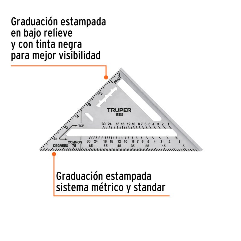 ET-7AFC1.jpg Código: 15131 Escuadra 7' de aluminio para muros de yeso, Truper ET-7A