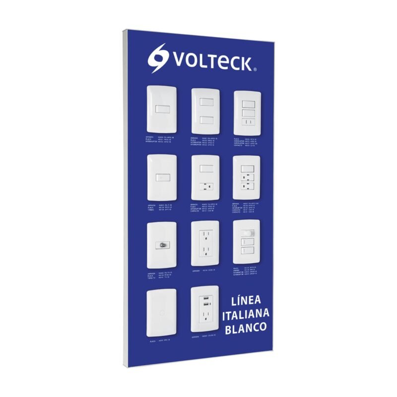 EX-LIB-VK.jpg Código: 57063 Exhibidor línea italiana blanco Volteck EX-LIB-VK