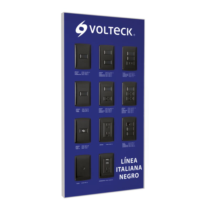EX-LIN-VK.jpg Código: 57062 Exhibidor línea italiana negro Volteck EX-LIN-VK
