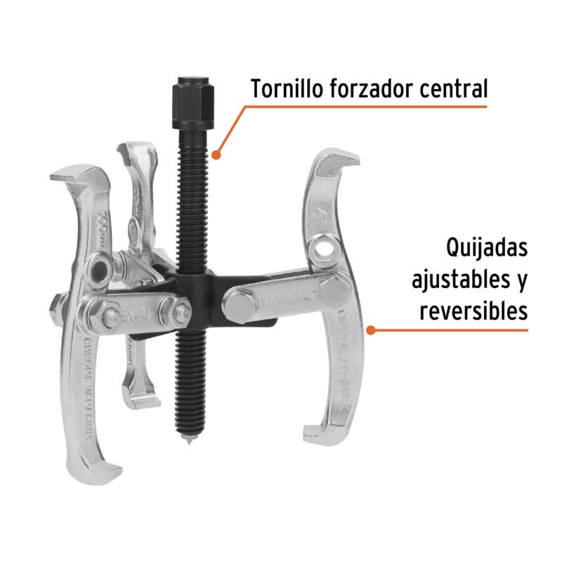 EX-P4FC1.jpg Código: 14503 Extractor de poleas, 3 quijadas, 4', Truper EX-P4