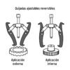 Código: 14506 Extractor de poleas, 3 quijadas, 6', Truper EX-P6