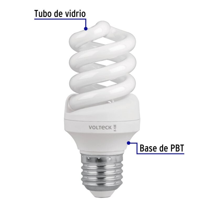F-13EFC1.jpg Código: 46848 Lámpara espiral T3 13 W luz de día en blíster, Volteck F-13E