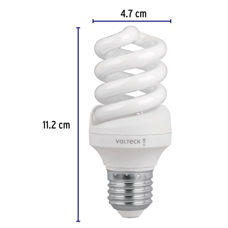 F-13EFC2.jpg Código: 46848 Lámpara espiral T3 13 W luz de día en blíster, Volteck F-13E