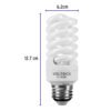 Código: 48204 Lámpara espiral mini T2 15 W luz de día en blíster, Volteck F-15EM