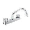 Código: 45608 Mezcladora 8' fregadero cromo, cuello corto,compresión,BASIC F-317-C