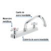 Código: 45611 Mezcladora 8' fregadero cromo, cuello corto, cruceta, BASIC F-317E