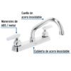 Código: 45610 Mezcladora 8' fregadero cromo, cuello corto, cono, BASIC F-317I