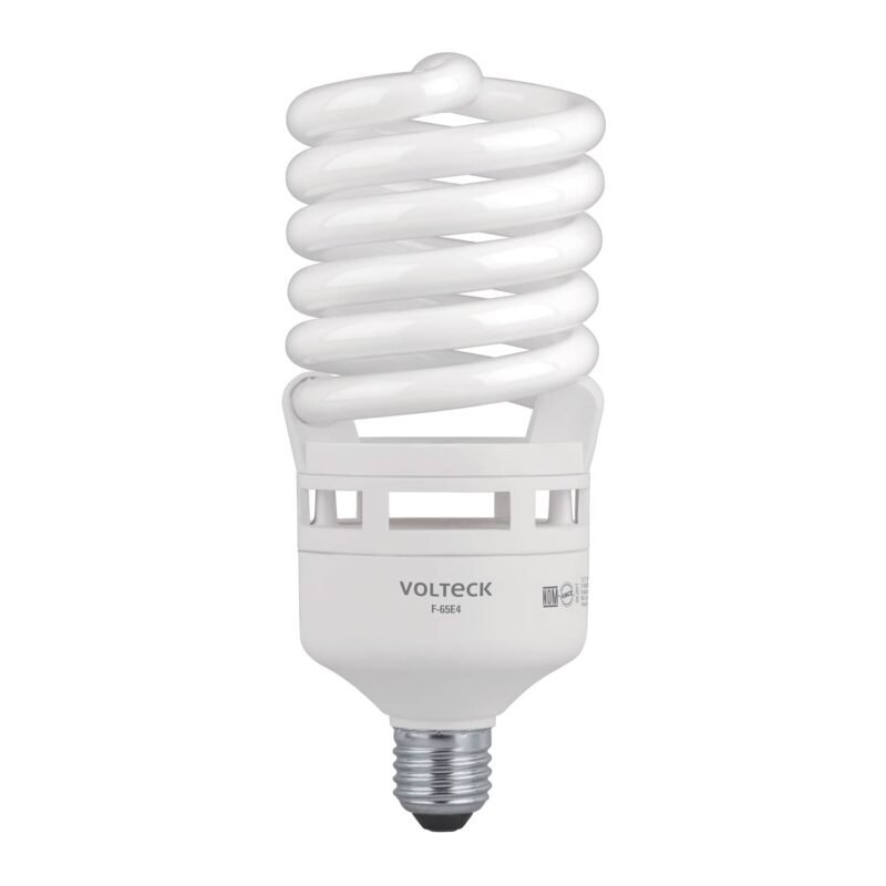 F-65E4.jpg Código: 46830 Lámpara espiral T4 65 W alta potencia luz de día, caja F-65E4