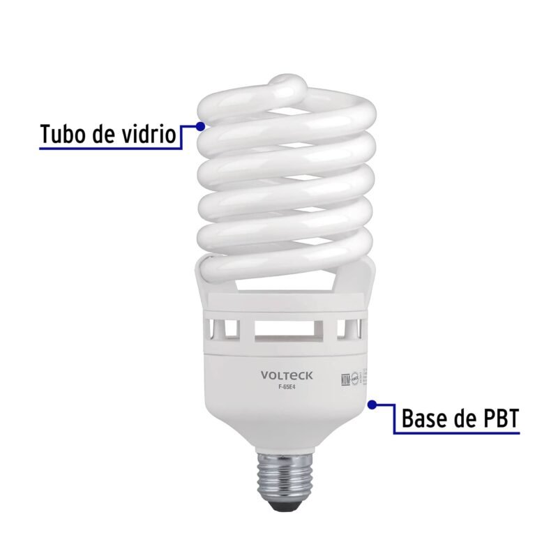 F-65E4FC1.jpg Código: 46830 Lámpara espiral T4 65 W alta potencia luz de día, caja F-65E4