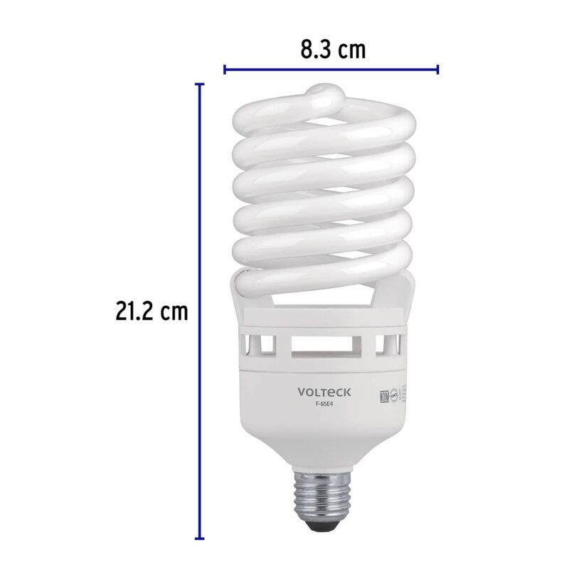 F-65E4FC2.jpg Código: 46830 Lámpara espiral T4 65 W alta potencia luz de día, caja F-65E4