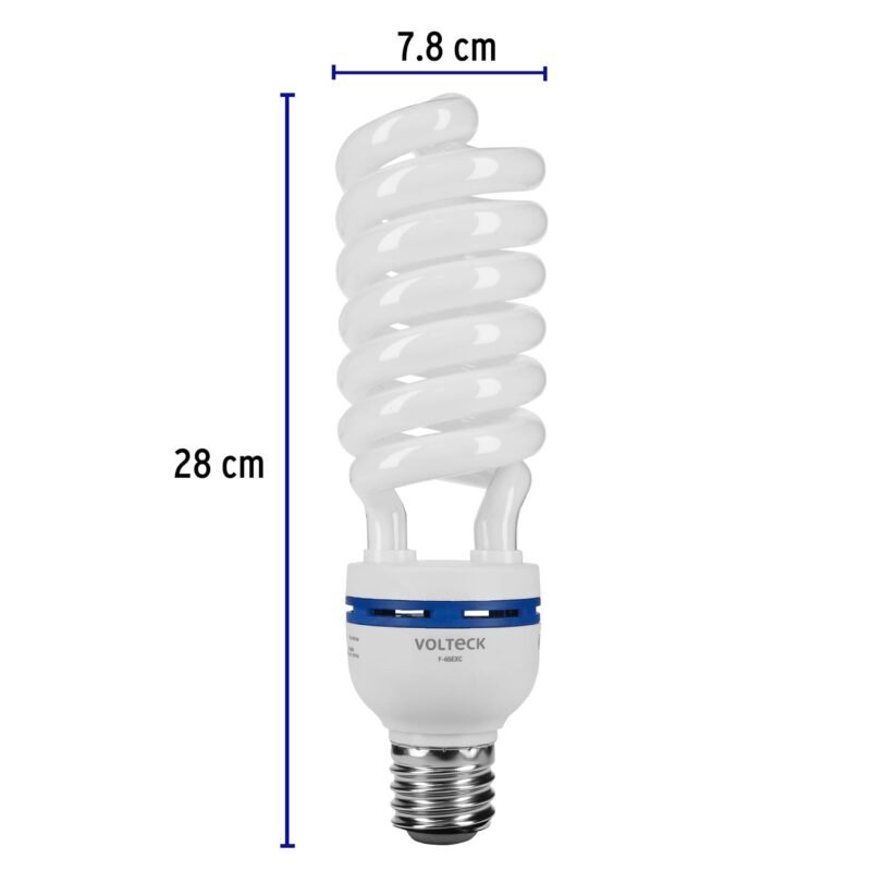 Código: 48222 Lámpara espiral 65 W base mogul E39 220 V luz día, caja F-65EXC