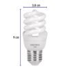Código: 48500 Lámpara espiral mini T2 9 W luz de día en blíster, Volteck F-9EM