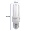 Código: 46843 Lámpara triple T3 9 W luz de día en blíster, Volteck F-9T3