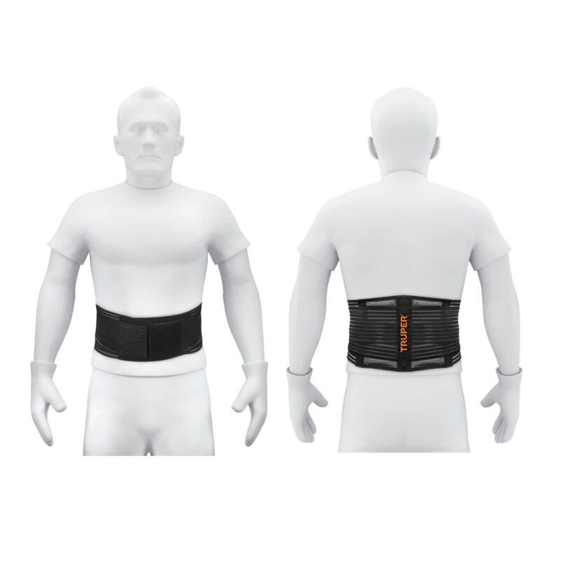 FAJA-SC.jpg Código: 11960 Faja lumbar tipo cinturón de malla transpirable, CH, Truper FAJA-SC