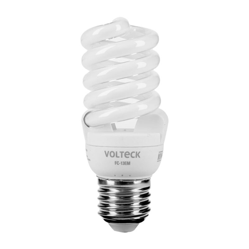 Código: 48505 Lámpara espiral mini T2 13 W luz cálida en blíster, Volteck FC-13EM