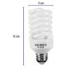 Código: 48507 Lámpara espiral mini T2 25 W luz cálida en blíster, Volteck FC-25EM