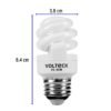Código: 48201 Lámpara espiral mini T2 5 W luz cálida en blíster, Volteck FC-5EM