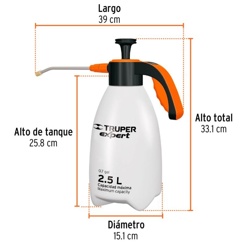FDO-2XFC2.jpg Código: 102645 Fumigador doméstico de 2.5 litros, mango ergonómico, Expert FDO-2X