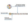 Código: 24060 Manguera para gas, aluminio, 3/8', 60 cm, Foset Basic FGA-06P