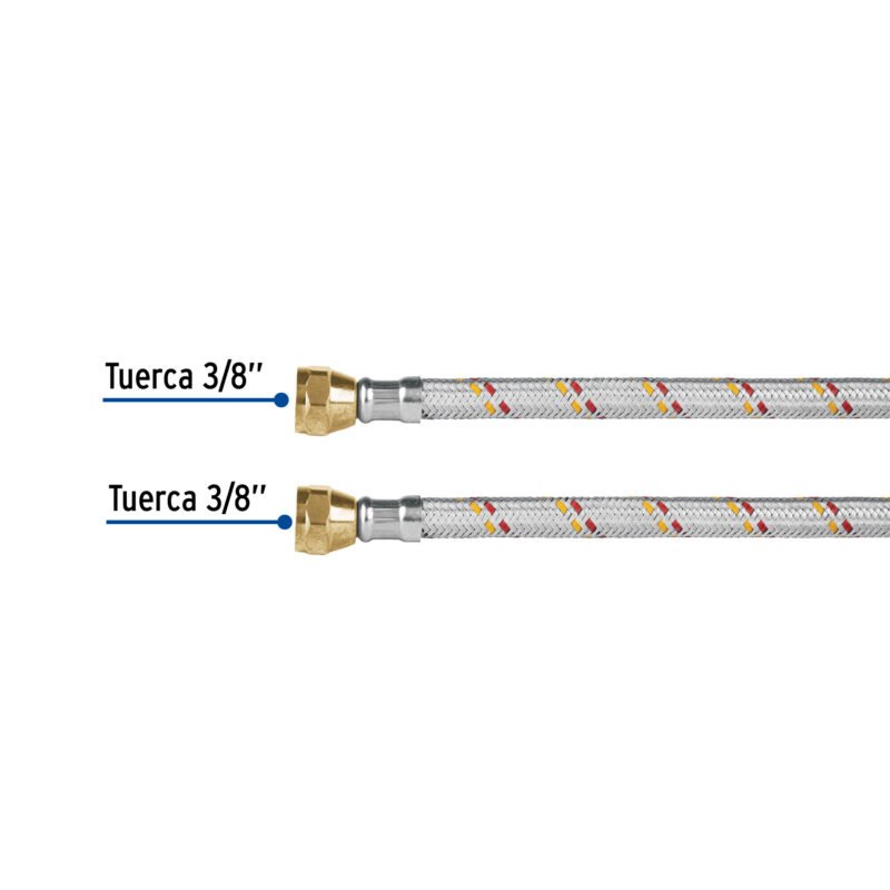 FGA-20PFC2.jpg Código: 24063 Manguera para gas, aluminio, 3/8', 200 cm, Foset Basic FGA-20P