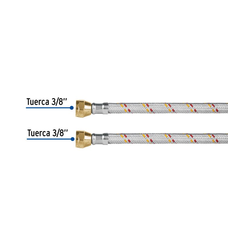 FGA-40PFC2.jpg Código: 24065 Manguera para gas, aluminio, 3/8', 400 cm, Foset Basic FGA-40P