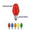 Código: 46822 Caja con 50 focos incandescentes de colores base E12 7.5W FI-50C