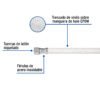 Código: 45491 Manguera lavabo/fregadero, vinilo blanco, 1/2' x 3/8',40 cm FLA-40VL