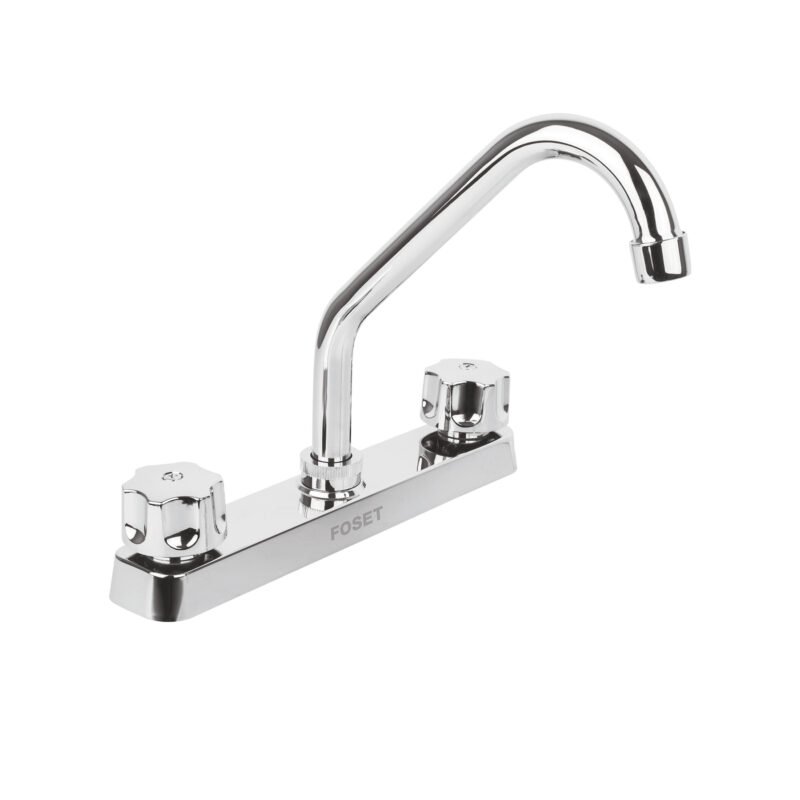 Código: 49289 Mezcladora 8' fregadero, ABS, cuello corto, hexagonal, BASIC FP-317