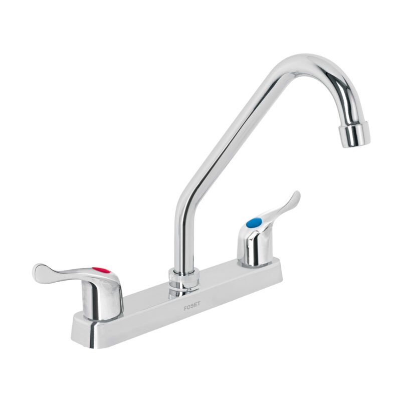 Código: 45515 Mezcladora 8' fregadero, ABS, cuello largo, palanca, BASIC FP-318P