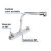 Código: 45517 Mezcladora 8' fregadero, ABS, cuello cobra, hexagonal, BASIC FP-319