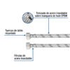 Código: 45502 Manguera p/WC, acero inox, 3/8'x7/8', 40cm, latón/latón FWC-40XL